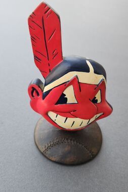 Cleveland Indians Chief Wahoo Memory Company 2001 MLB Baseball Statue Figure